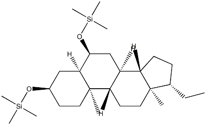 [(5β-Pregnane-3α,6α-diyl)bis(oxy)]bis(trimethylsilane) 结构式