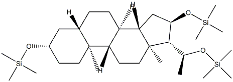 [[(20S)-5α-Pregnane-3β,16α,20-triyl]tri(oxy)]tris(trimethylsilane),33287-36-4,结构式