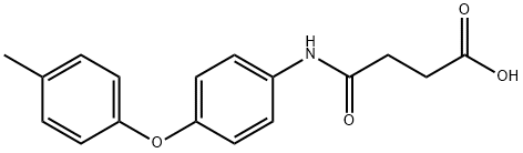 4-[4-(4-methylphenoxy)anilino]-4-oxobutanoic acid 化学構造式