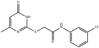 N-(3-chlorophenyl)-2-[(4-hydroxy-6-methylpyrimidin-2-yl)sulfanyl]acetamide,332932-71-5,结构式