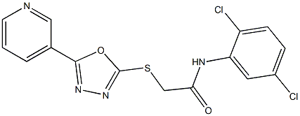 N-(2,5-dichlorophenyl)-2-[(5-pyridin-3-yl-1,3,4-oxadiazol-2-yl)sulfanyl]acetamide Structure