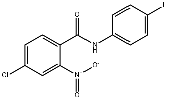 4-chloro-N-(4-fluorophenyl)-2-nitrobenzamide 结构式