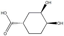 Cyclohexanecarboxylic acid, 3,4-dihydroxy-, (1R,3S,4R)-rel- (9CI) Struktur
