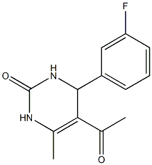 2(1H)-Pyrimidinone,5-acetyl-4-(3-fluorophenyl)-3,4-dihydro-6-methyl-(9CI),333431-96-2,结构式