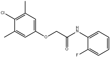 2-(4-chloro-3,5-dimethylphenoxy)-N-(2-fluorophenyl)acetamide Structure