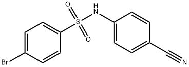 4-溴-N-(4-氰基苯基)-苯磺酰胺, 333442-36-7, 结构式