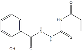 N-{[2-(2-hydroxybenzoyl)hydrazino]carbothioyl}propanamide 结构式