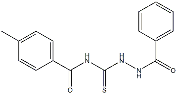 N-[(2-benzoylhydrazino)carbothioyl]-4-methylbenzamide Structure