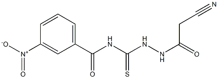 N-{[2-(cyanoacetyl)hydrazino]carbothioyl}-3-nitrobenzamide Structure