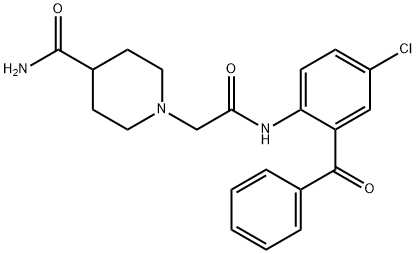 1-[2-(2-benzoyl-4-chloroanilino)-2-oxoethyl]-4-piperidinecarboxamide Structure