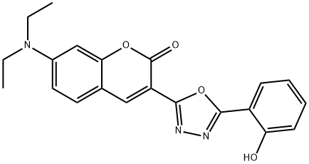 7-(diethylamino)-3-[5-(2-hydroxyphenyl)-1,3,4-oxadiazol-2-yl]-2H-chromen-2-one,333773-21-0,结构式