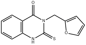 3-(呋喃-2-基甲基)-2-硫烷基-3,4-二氢喹唑啉-4-酮, 333785-55-0, 结构式