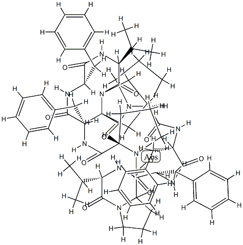 Antamanide, 1-de-L-alanine-3a-endo-L-valine-,33426-38-9,结构式