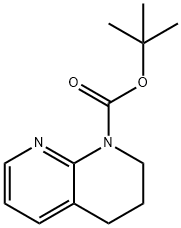 1 - (tert - butoxycarbonyl) - 1,2,3,4 - tetrahydro - 1,8 - naphthyridine Structure
