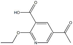 3-Pyridinecarboxylicacid,5-acetyl-2-ethoxy-(9CI) 化学構造式