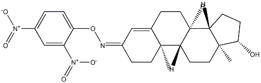 17β-Hydroxyandrost-4-en-3-one O-(2,4-dinitrophenyl)oxime Structure
