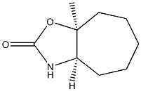2H-Cycloheptoxazol-2-one,octahydro-8a-methyl-,(3aR,8aS)-rel-(9CI) 结构式