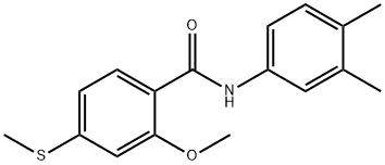 N-(3,4-dimethylphenyl)-2-methoxy-4-(methylsulfanyl)benzamide Structure