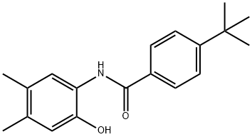 4-tert-butyl-N-(2-hydroxy-4,5-dimethylphenyl)benzamide 化学構造式