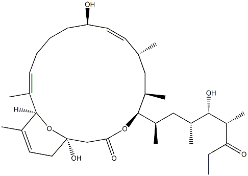 13-O-De(2,6-dideoxy-β-D-arabino-hexopyranosyl)venturicidin B Structure