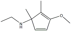 2,4-Cyclopentadien-1-amine,N-ethyl-3-methoxy-1,2-dimethyl-(9CI) Structure