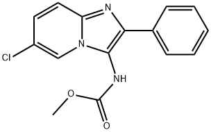 methyl 6-chloro-2-phenylimidazo[1,2-a]pyridin-3-ylcarbamate Struktur