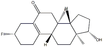 3β-フルオロ-17β-ヒドロキシエストラ-5(10)-エン-6-オン 化学構造式