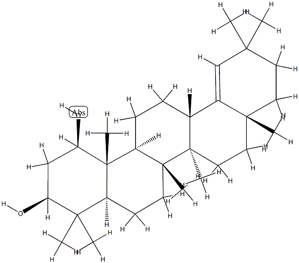 Olean-18-ene-1β,3β-diol,33600-94-1,结构式