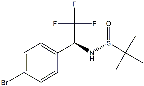 (R)-N-((S)-1-(4-溴苯基)-2,2,2-三氟乙基)-2-甲基丙烷-2-亚磺酰胺, 336105-31-8, 结构式