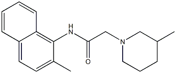 N-(2-methyl-1-naphthyl)-2-(3-methyl-1-piperidinyl)acetamide 结构式