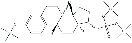 3-(Trimethylsilyloxy)estra-1,3,5(10)-trien-17β-ol [phosphoric acid bis(trimethylsilyl)] ester Struktur