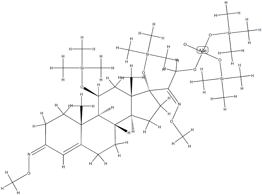 11β,17-Bis(trimethylsilyloxy)-3,20-bis(methoxyimino)pregn-4-en-21-ol [phosphoric acid bis(trimethylsilyl)] ester|