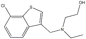 2-[[(7-CHLORO-1-BENZOTHIEN-3-YL)METHYL](ETHYL)AMINO]ETHANOL 结构式