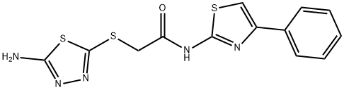 2-[(5-amino-1,3,4-thiadiazol-2-yl)thio]-N-(4-phenyl-1,3-thiazol-2-yl)acetamide Structure
