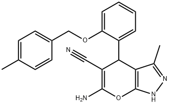 6-amino-3-methyl-4-{2-[(4-methylbenzyl)oxy]phenyl}-1,4-dihydropyrano[2,3-c]pyrazole-5-carbonitrile|