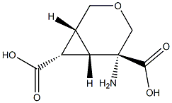 3-Oxabicyclo[4.1.0]heptane-5,7-dicarboxylicacid,5-amino-,(1R,5R,6S,7S)-rel-(9CI) Structure