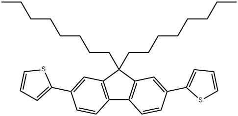 Thiophene, 2,2′-(9,9-dioctyl-9H-fluorene-2,7-diyl)bis- Structure