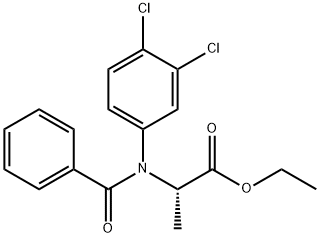 (2S)-2-[N-ベンゾイル-N-(3,4-ジクロロフェニル)アミノ]プロピオン酸エチル 化学構造式