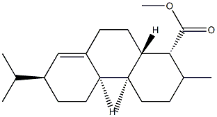 (1R)-1,2,3,4,4a,4bα,5,6,7,9,10,10aα-Dodecahydro-1,4aβ-dimethyl-7β-(1-methylethyl)-1α-phenanthrenecarboxylic acid methyl ester 结构式