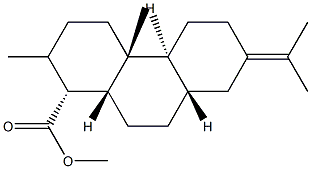 (1R)-1,2,3,4,4a,4bα,5,6,7,8,8aβ,9,10,10aα-Tetradecahydro-1,4aβ-dimethyl-7-(1-methylethylidene)-1-phenanthrenecarboxylic acid methyl ester 结构式