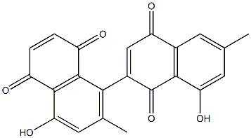 4,8'-Dihydroxy-2,6'-dimethyl-1,2'-binaphthalene-1',4',5,8-tetrone,33916-25-5,结构式