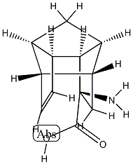 1,2,4-[1]Propanyl[3]ylidenepentalene-9-carboxylicacid,9-amino-1,2,3,3a,4,6a-hexahydro-, 化学構造式