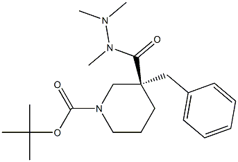 1,3-Piperidinedicarboxylic acid, 3-(phenylMethyl)-, 1-(1,1-diMethylethyl) ester, 3-(triMethylhydrazide),(3R)- Structure
