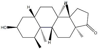 1α-Methyl-5α-androstan-3α-ol-17-one,3398-67-2,结构式