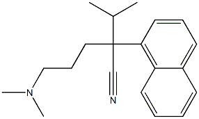 α-[3-(ジメチルアミノ)プロピル]-α-(1-メチルエチル)-1-ナフタレンアセトニトリル 化学構造式