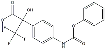 methyl 3,3,3-trifluoro-2-hydroxy-2-{4-[(phenoxycarbonyl)amino]phenyl}propanoate,340029-99-4,结构式