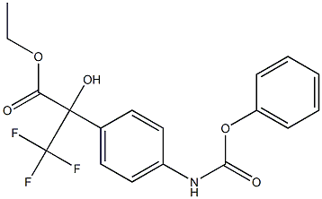 ethyl 3,3,3-trifluoro-2-hydroxy-2-{4-[(phenoxycarbonyl)amino]phenyl}propanoate Structure