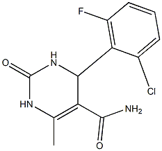 5-Pyrimidinecarboxamide,4-(2-chloro-6-fluorophenyl)-1,2,3,4-tetrahydro-6-methyl-2-oxo-(9CI) Struktur