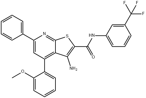 3-amino-4-(2-methoxyphenyl)-6-phenyl-N-[3-(trifluoromethyl)phenyl]thieno[2,3-b]pyridine-2-carboxamide|