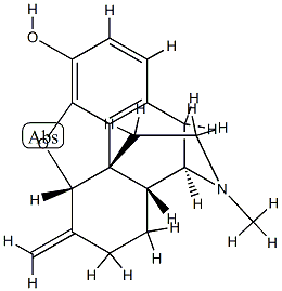 4,5α-Epoxy-17-methyl-6-methylenemorphinan-3-ol Structure